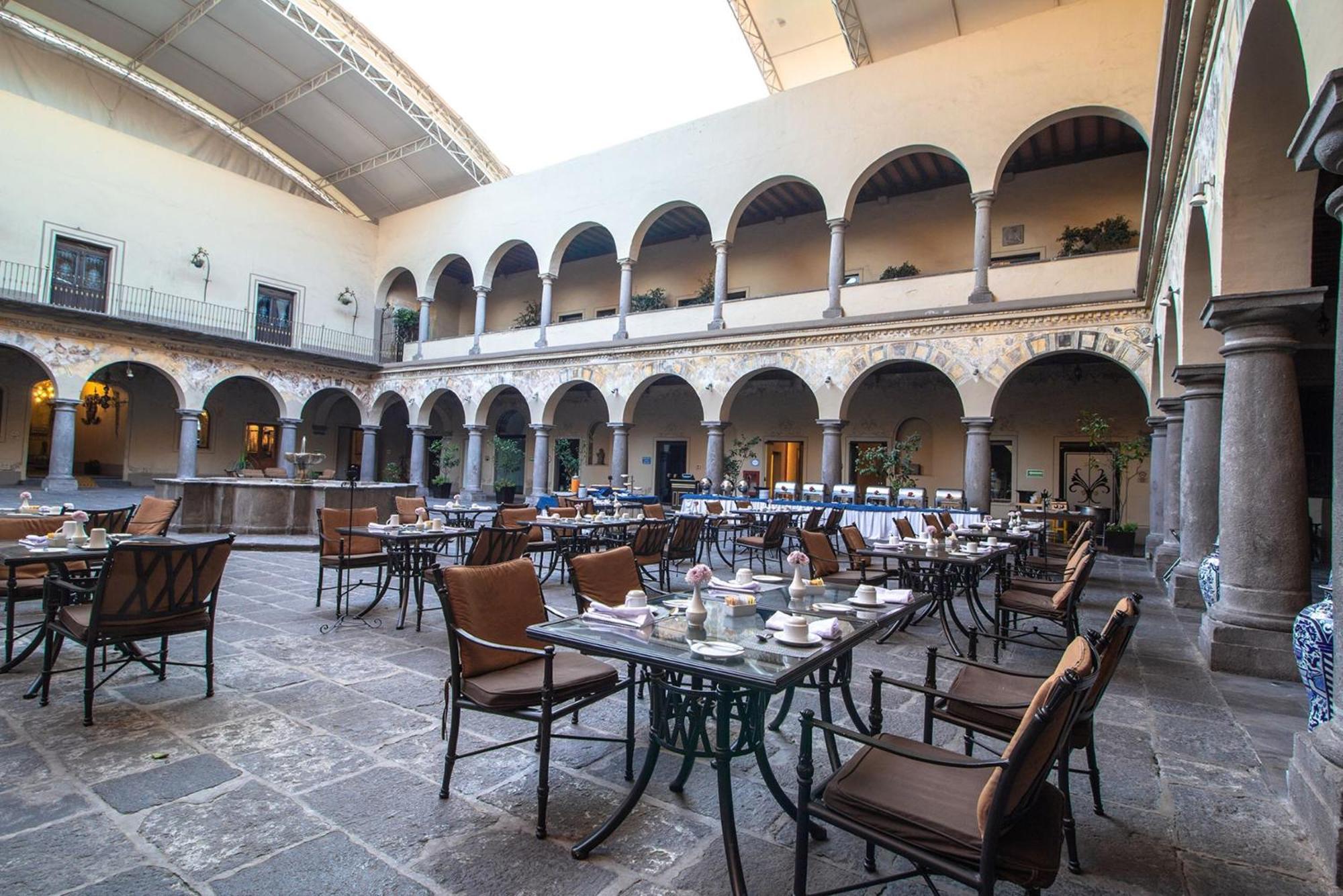 Quinta Real Puebla 호텔 외부 사진 Restaurant in the hotel